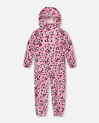 Deux par Baby Girls Rain One-Piece Polyurethane Pink Heart Print
