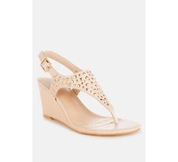 Sappho Studded Thong Toe Wedges