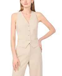 1.state Women's V-Neck Sleeveless Button Shirt