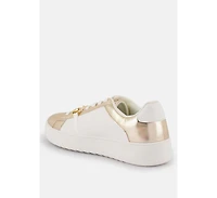 Women Nemo Contrasting Metallic Faux Leather Sneakers