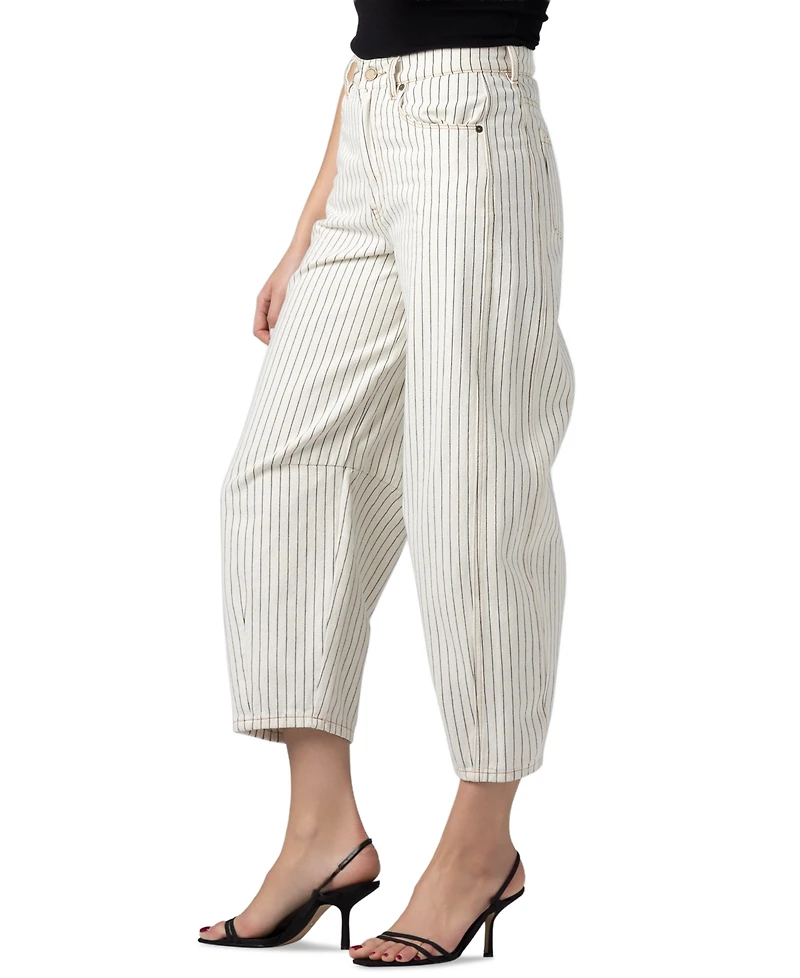 Blank Nyc Women's Rail Road Striped Barrell Pants