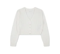 abercrombie kids Girls' Pointelle V-Neck Cardigan