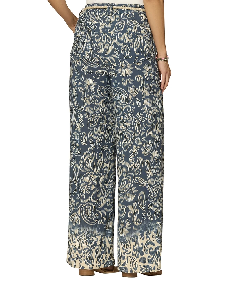 Democracy Petite Pleated Wide Leg Pants