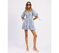 En Saison Women's Clara V-Neck Short-Sleeve Dress