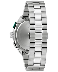 Bulova Men's Racing Racer Silver-Tone Stainless Steel Bracelet Watch 42mm