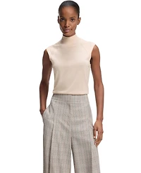 Boss by Hugo Women's Merino Wool Sleeveless Mock Neck Top