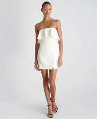 French Connection Women's Whisper Strapless Frill Mini Dress