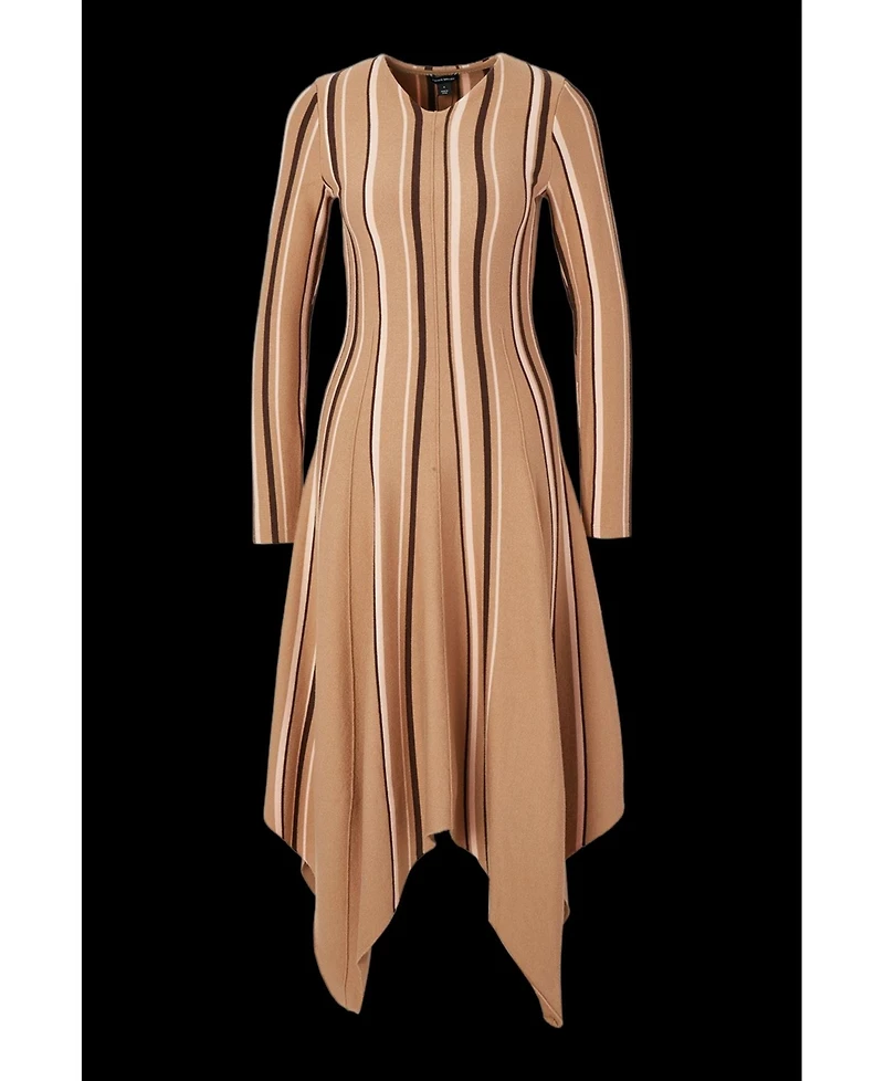 Karen Millen Women's Asymmetric Hem Knit Midi Dress