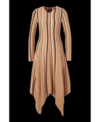 Karen Millen Women's Asymmetric Hem Knit Midi Dress