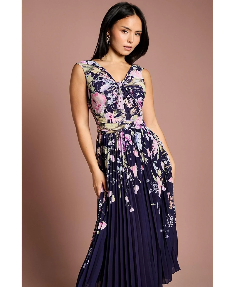 Coast Women's Twist Front Printed Midi Dress