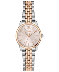 Hugo Boss Women's Graceful Mina Quartz Two Tone Stainless Steel Watch, 25mm