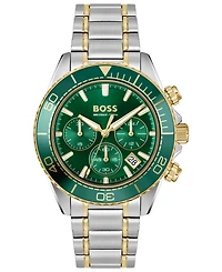 Hugo Boss Men's Sealiner Quartz Chrono Two Tone Stainless Steel Watch, 44mm