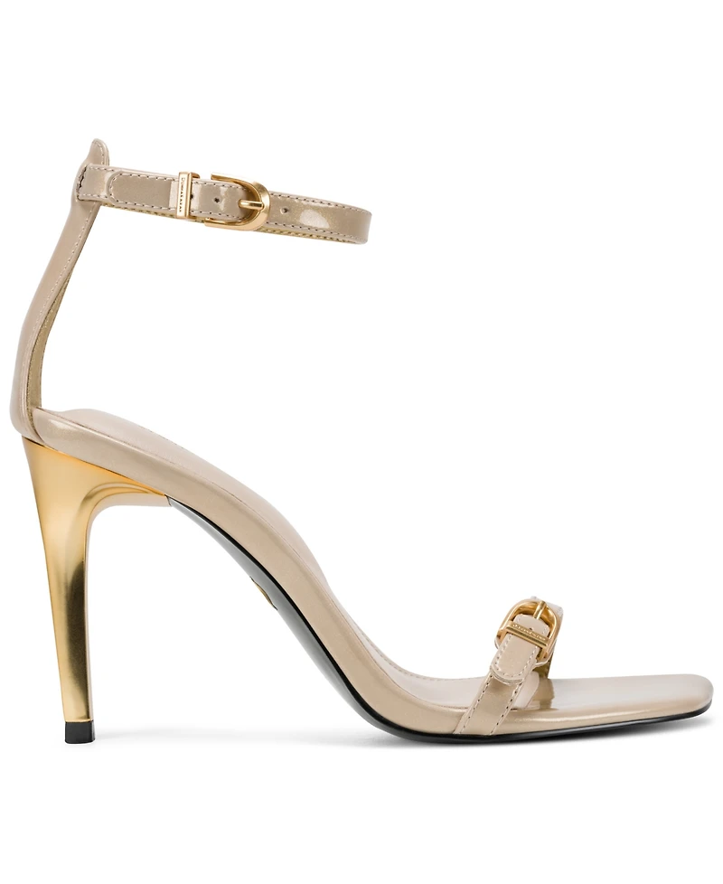 Donna Karan New York Women's Pryce Buckle Ankle-Strap Dress Sandals