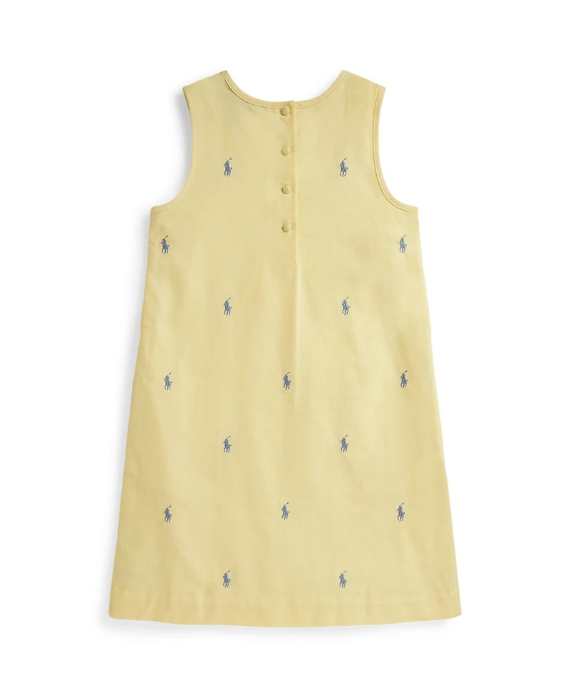 Polo Ralph Lauren Girls' 7-16 Pony Crewneck Oxford Dress