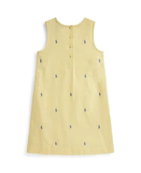 Polo Ralph Lauren Girls' 7-16 Pony Crewneck Oxford Dress