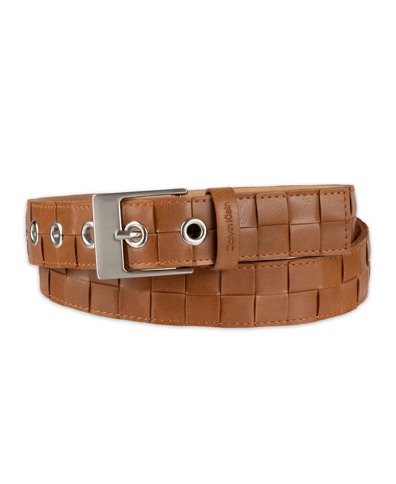 Calvin Klein Women's Modern Box Woven Casual Belt