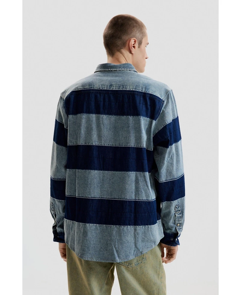 Desigual Men's Striped denim shirt