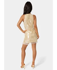Bebe Women's Clear Sequin Dress