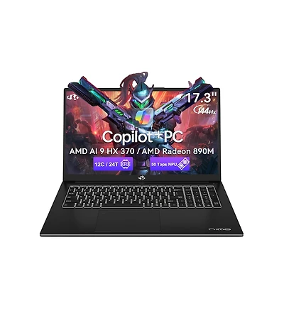Nimo 17.3" Ai Laptop, Amd Ryzen 9 Hx 370(50 Tops Npu), Radeon 890M, 32GB Ram 2TB Ssd, DDR5, 144Hz, Pd 100W Usb-c 4.0