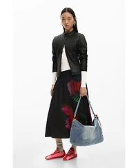 Desigual Women's Large Denim Charms Bag