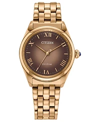 Citizen Women's Classic Rose Gold-Tone Stainless Steel Bracelet Watch, 33mm