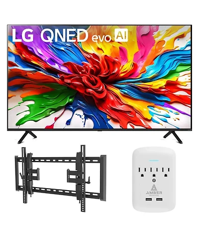 Lg 65QNED92AUA 65 Inch 4K QNED Mini Led evo Ai Smart Tv with Tilt-extension-37-90 and 3-outlet-surge (2025)