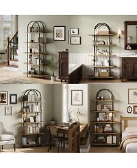 gaomon 71" 5-Tier Metal Collapsible Bookshelf