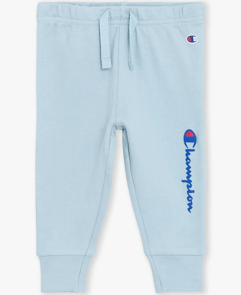 Champion Baby Boys' Round Neck Bodysuits & Elastic Joggers, 3-Piece Set