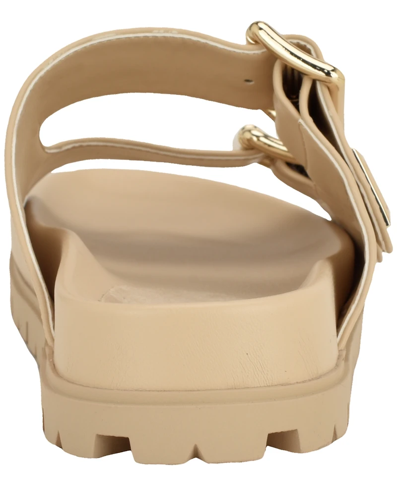 Guess Women's Fasten Double-Buckle Footbed Sandals