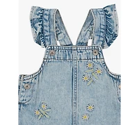 7 For All Mankind Baby Girls' Crewneck Top & Shortall, 2-Piece Set