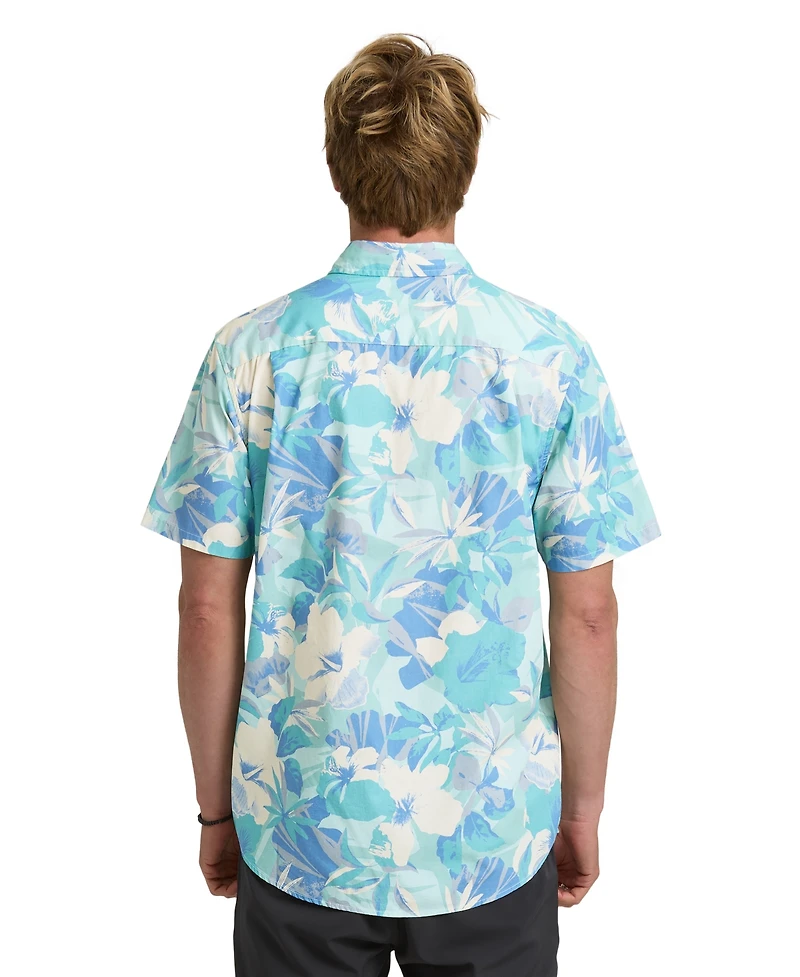 Quiksilver Men's Floral Short-Sleeve Shirt