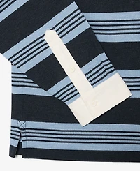 Lacoste Men's Relaxed-Fit Striped Piqu Rugby Polo Shirt