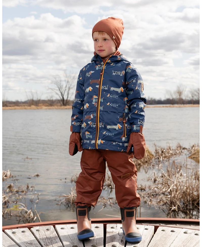 Deux par Boy Mid-Season Mittens Polyester Brown - Child