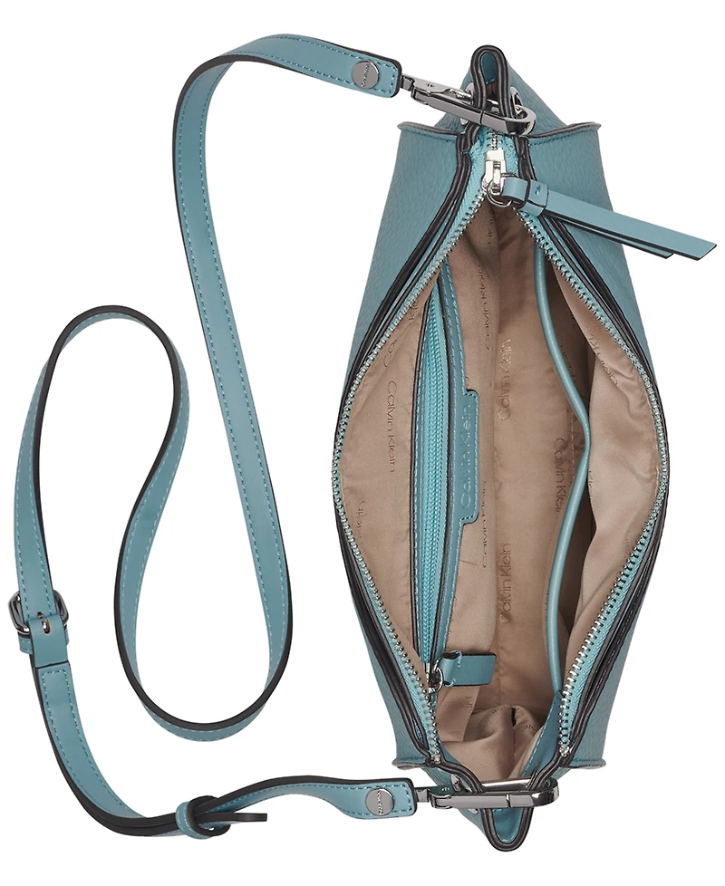 Calvin Klein Garnet Adjustable Top Zipper Crossbody