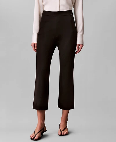 Calvin Klein Women's Ponte Crop Flared Pants