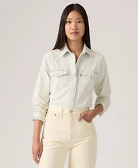 Levis Womens The Ultimate Western Cotton Denim Shirt