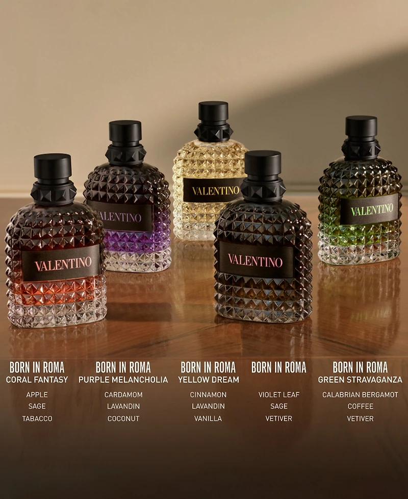 Valentino Uomo Born in Roma Purple Melancholia Eau De Toilette Spray, 1.7 oz.