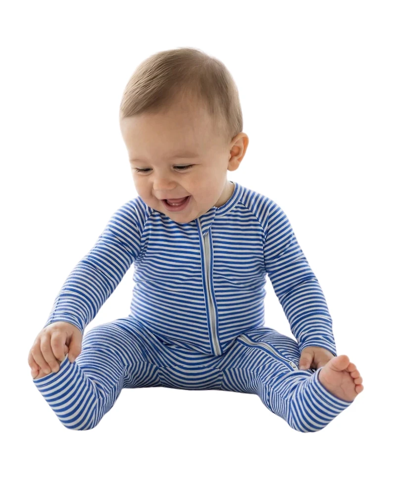 Motette Boys Cobalt Stripe Bamboo Sleeper