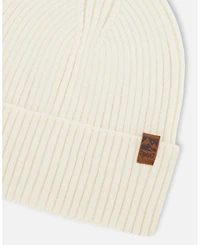 Deux par Kids Unisex Knit Hat Off White - Toddler|Child