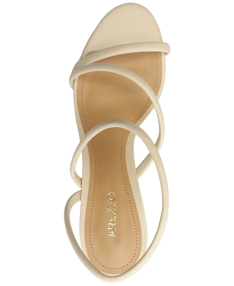 Arezzo Women's Mikayla Round Toe Mid Block Sandals