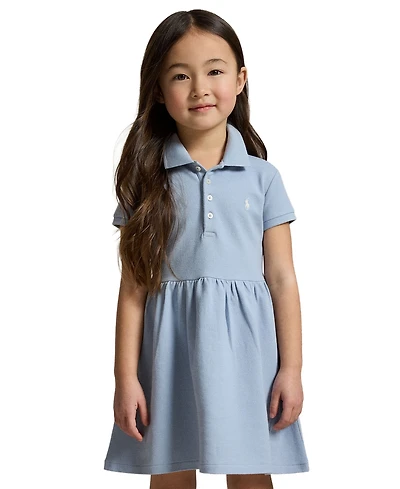 Polo Ralph Lauren Girls' 2-6X Stretch Mesh Collar Dress