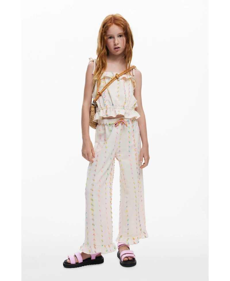 Desigual Girls Girls's Long trousers with pompoms