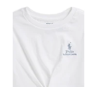 Polo Ralph Lauren Girls' 2-6X Logo Knot-Front Crewneck Boxy T-Shirt