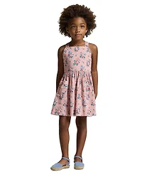 Polo Ralph Lauren Girls' 2-6X Floral-Print Slub Square Neck Dress