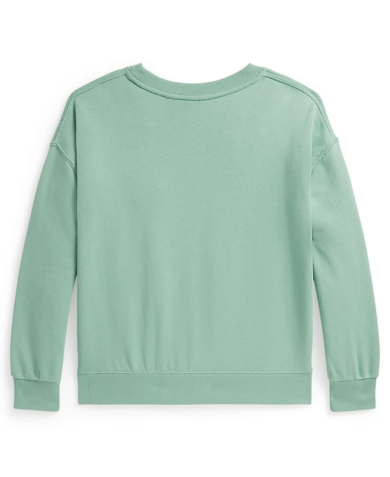 Polo Ralph Lauren Girls' 7-16 Bear Terry Crewneck Sweatshirt
