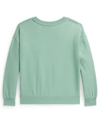 Polo Ralph Lauren Girls' 7-16 Bear Terry Crewneck Sweatshirt