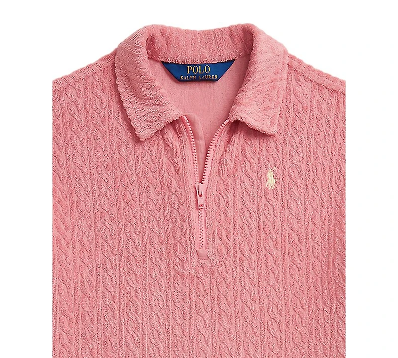 Polo Ralph Lauren Girls' 2-6X Cable Terry Quarter-Zip Dress