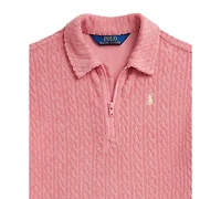 Polo Ralph Lauren Girls' 2-6X Cable Terry Quarter-Zip Dress
