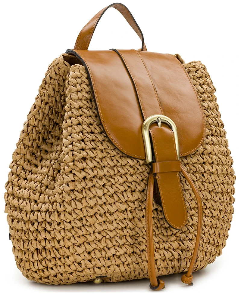 Patricia Nash Berenice Straw Small Backpack