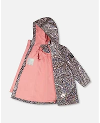 Deux par Deux Toddler Girls Rain Coat and Hat Set Animal Print - Toddler|Child